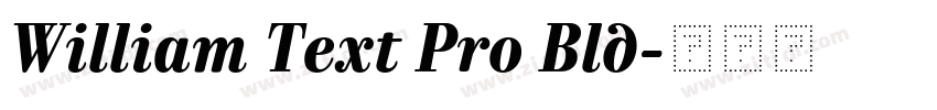 William Text Pro Bld字体转换